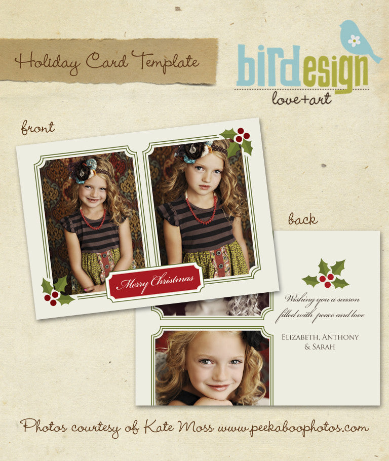Holiday Photocard Template | Classic Christmas