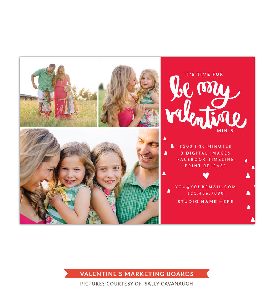 Photography Marketing board | Valentine's confetti