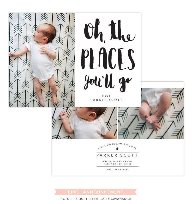 Birth Announcement | The places you'll go