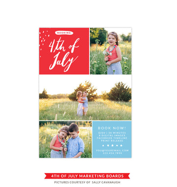 4th of July Marketing board | Booking July