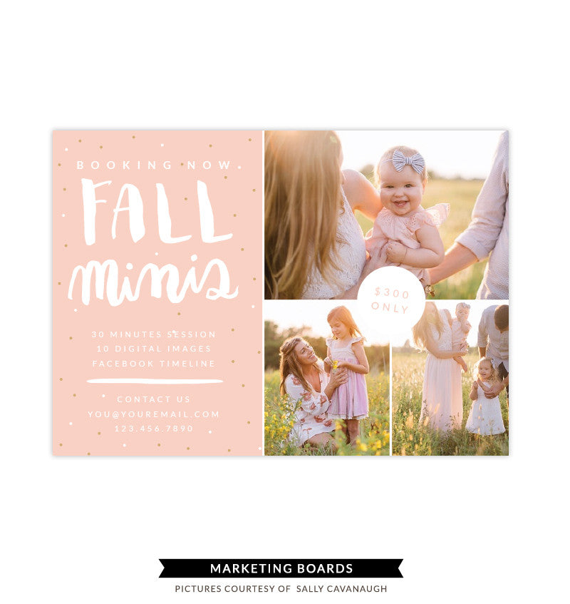 Fall Minis Marketing board | Peaches and Fall