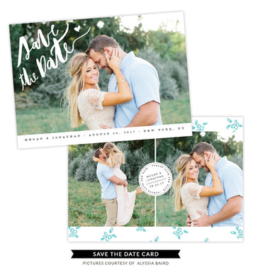 Save the Date card | Blue Wildflower