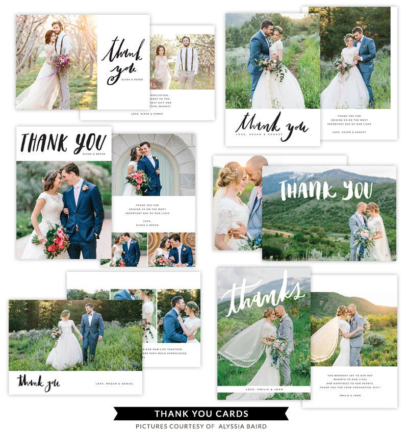 Thank You Cards bundle | White Flowers