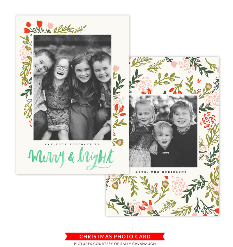 Christmas Photocard Template | Gingerbread Smiles