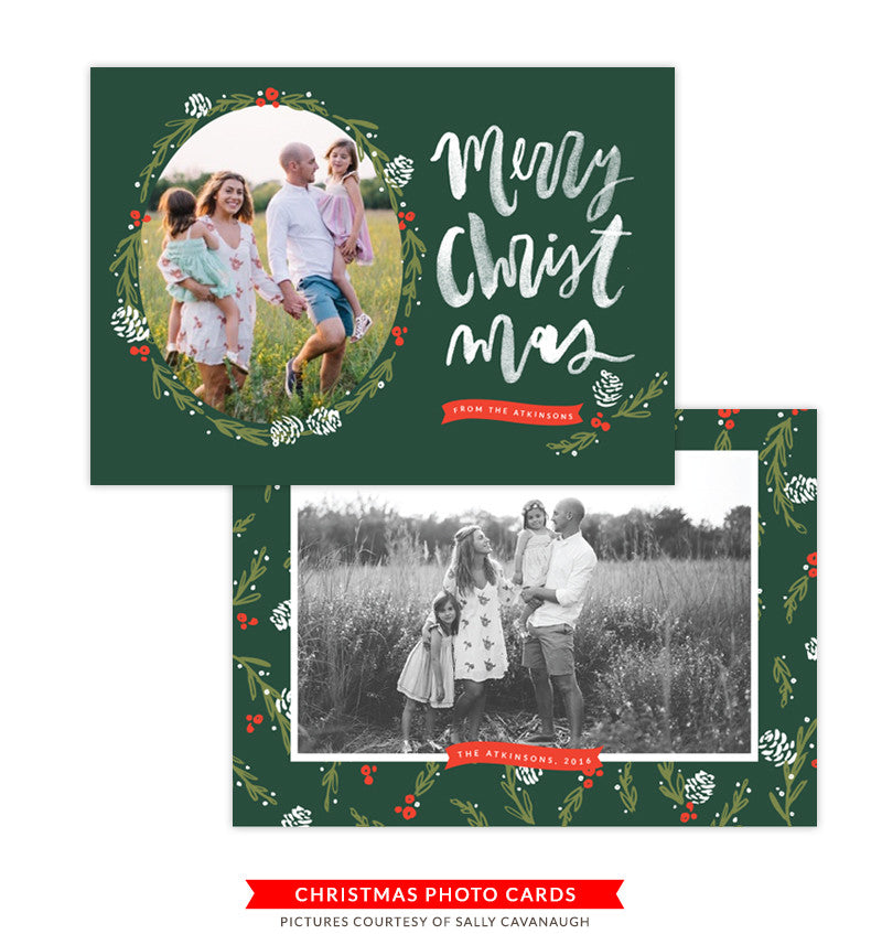 Christmas Photocard Template | Drummers Drumming