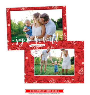 Christmas Photocard Template | Christmas Carol