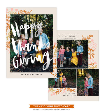 Thanksgiving Photocard Template | Celebration of Kindness