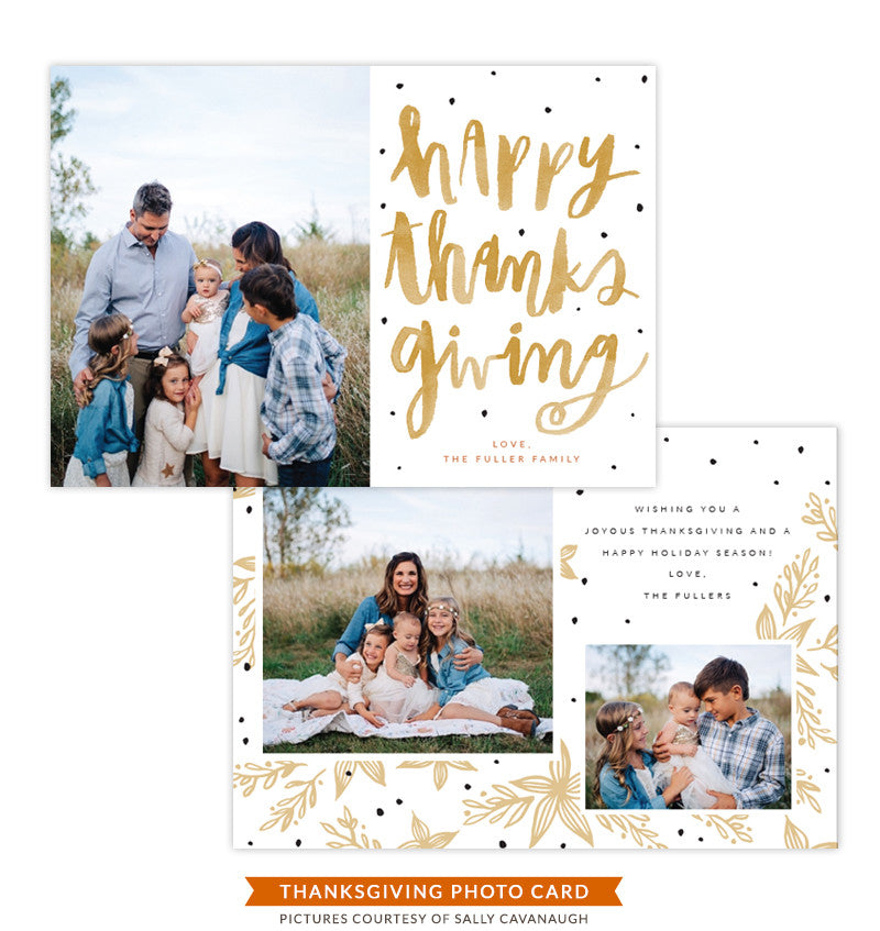 Thanksgiving Photocard Template | Thanksgiving Laughter