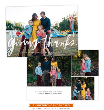 Thanksgiving Photocard Template | Abundant Heart