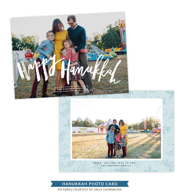 Hanukkah Photocard Template | Heart and Faith
