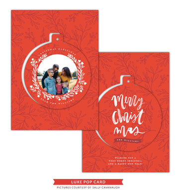 Christmas Luxe Pop Card Template | O’ Christmas