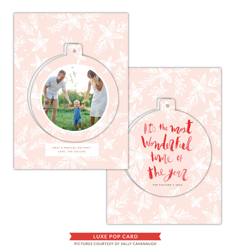 Christmas Luxe Pop Card Template | He's In Town