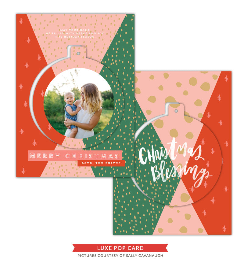 Christmas Luxe Pop Card Template | Angel Voices