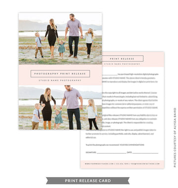 5x7 Print Release Form Template | Peach Print Release