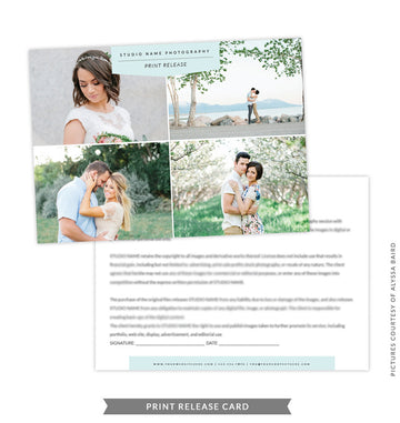 5x7 Print Release Form Template | Green Print Release