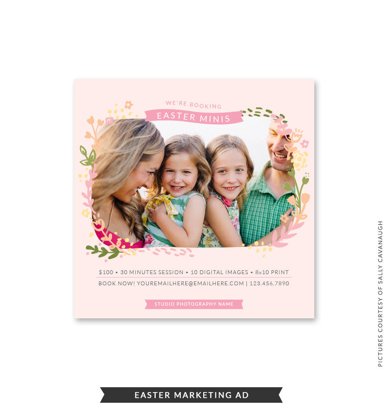 5x5 Easter Marketing Ad | Easter Leaves Minis