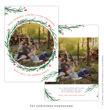 Christmas 5x7 Photo Card | Christmas Garden