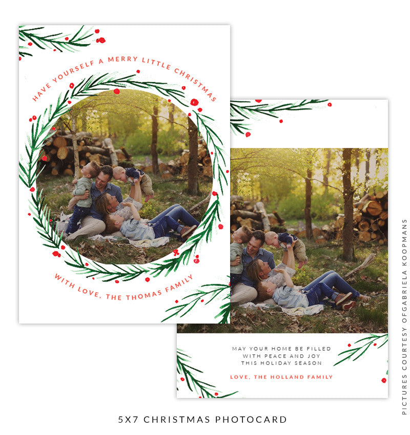 Christmas 5x7 Photo Card | Christmas Garden