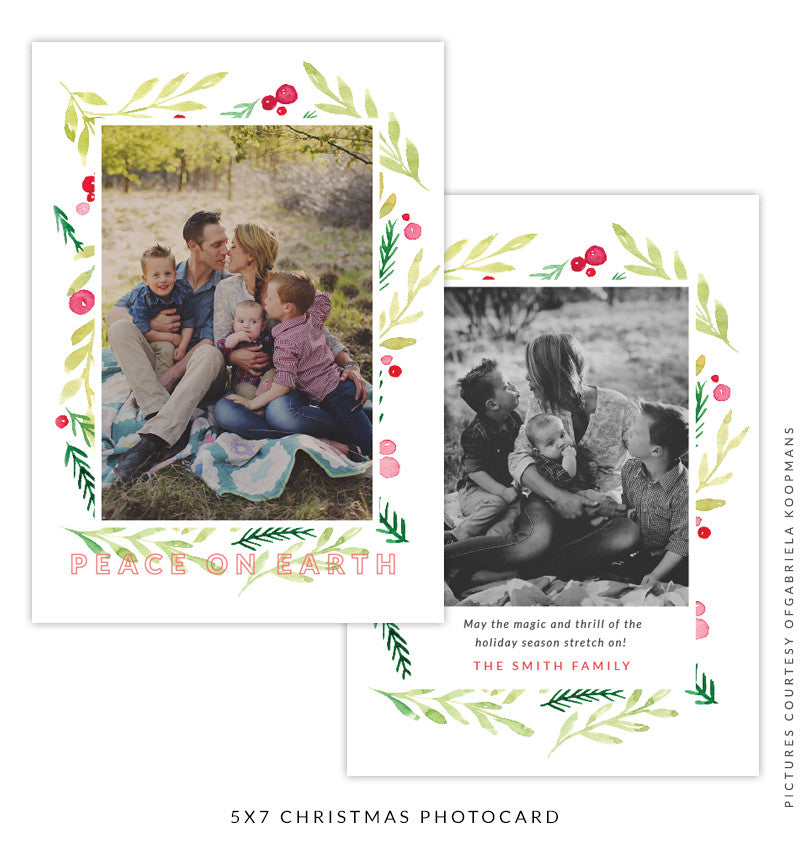 Christmas 5x7 Photo Card | Red Smiles
