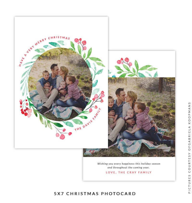 Christmas 5x7 Photo Card | Wonderful Time