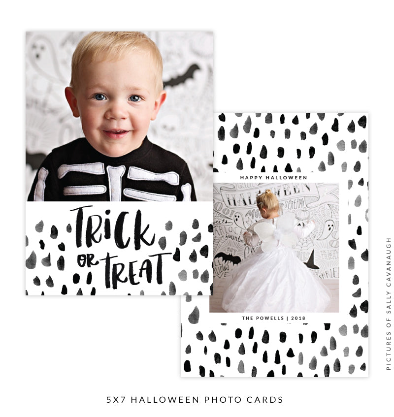 Halloween Photocard Template | Trick or Treat