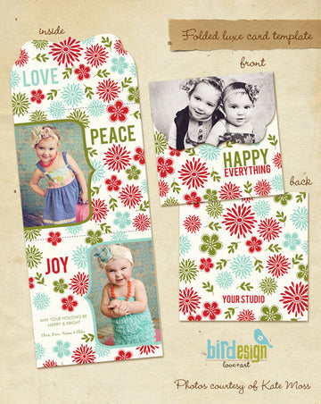 Holiday Ornate Photocard  | Happy Garden