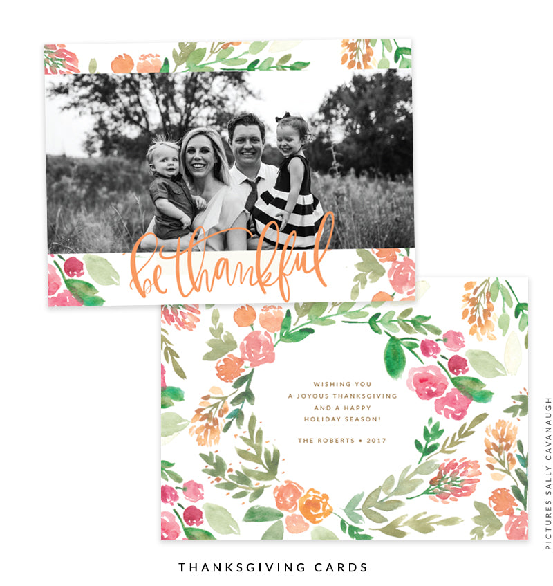 Thanksgiving Photocard Template | Thank You Iris