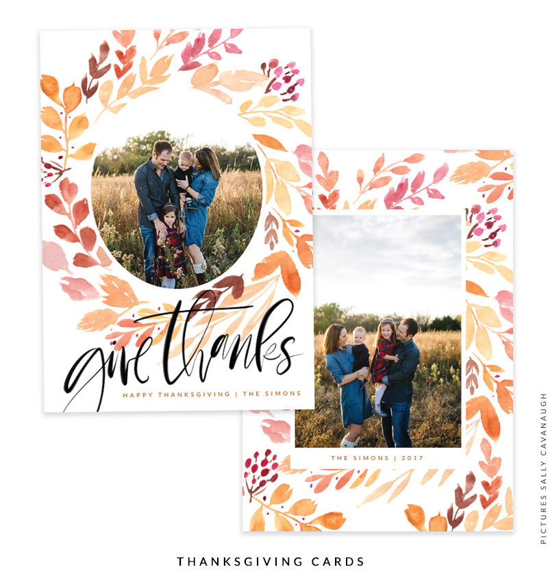 Thanksgiving Photocard Template | Splendid Grace