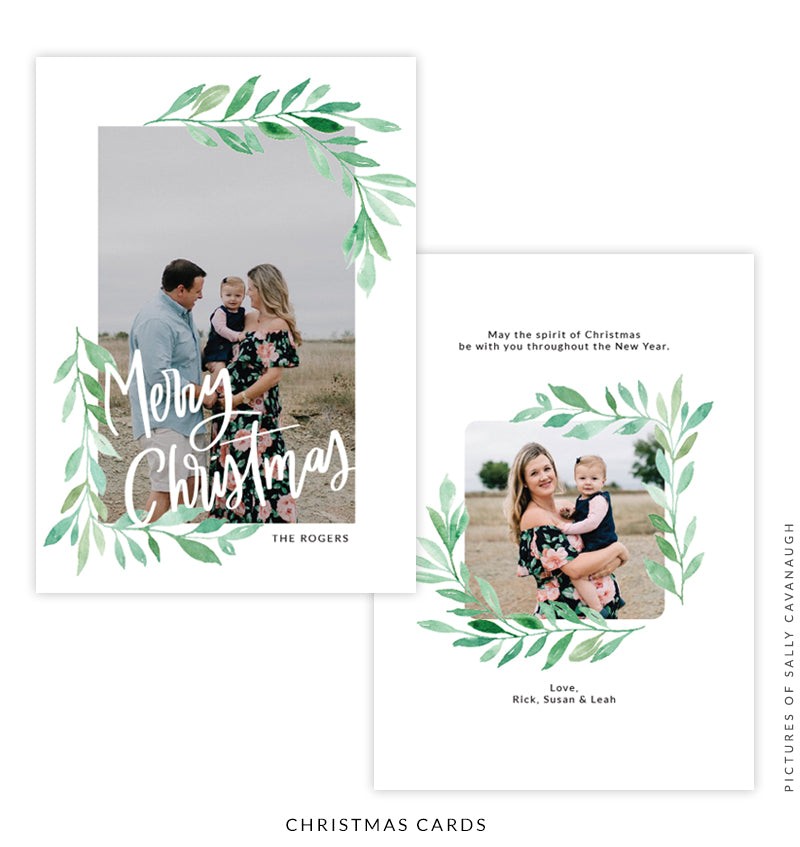 Christmas 5x7 Photo Card | Green gardens