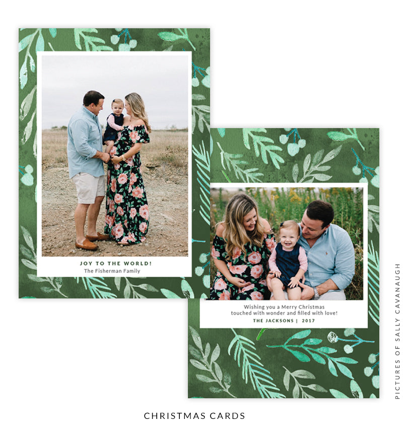 Christmas 5x7 Photo Card | Green tree