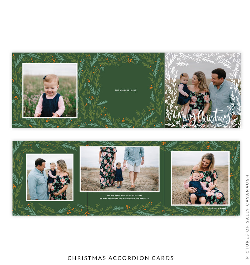 Holiday accordion card 5x5 | Families forever