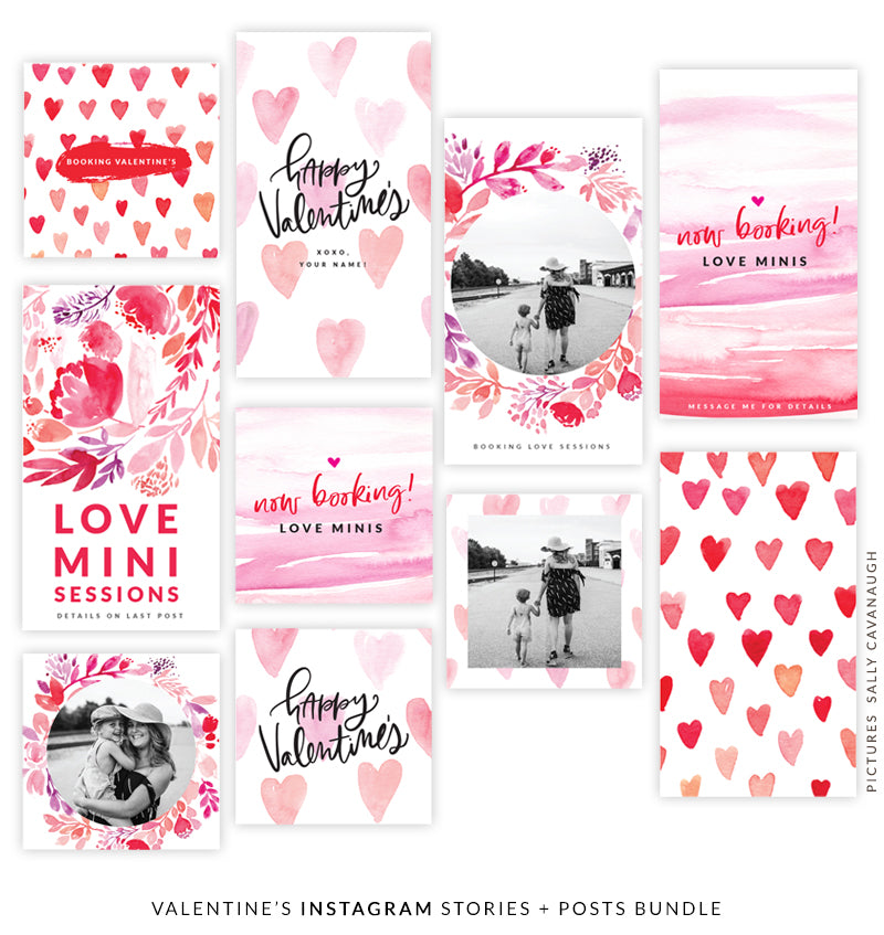 Valentine's Instagram Stories + Posts Bundle | Insta Love