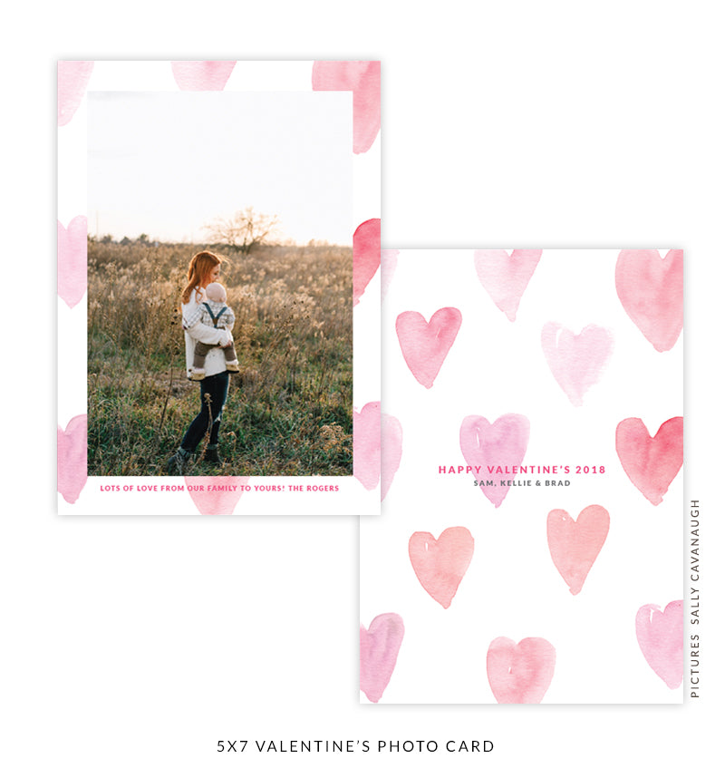 5x7 Valentine's Photo Card | One Heart