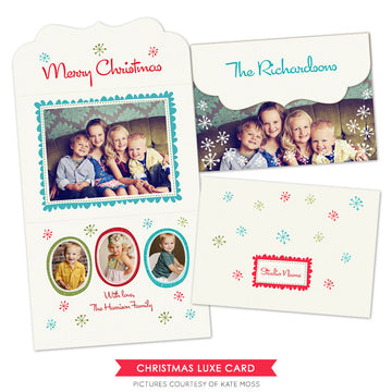 Holiday Ornate Photocard  | Holiday Wishes