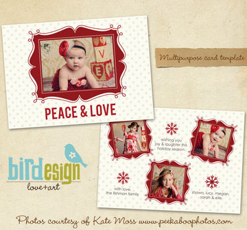 Holiday Photocard | Peace&Love landscape