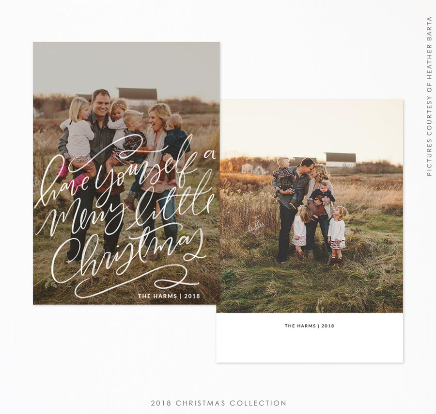 2018 Christmas 5x7 Photo Card | Little Bright Christmas