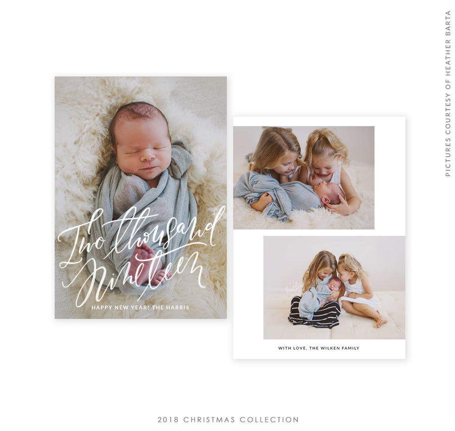 2018 Christmas 5x7 Photo Card | New Year New Joy