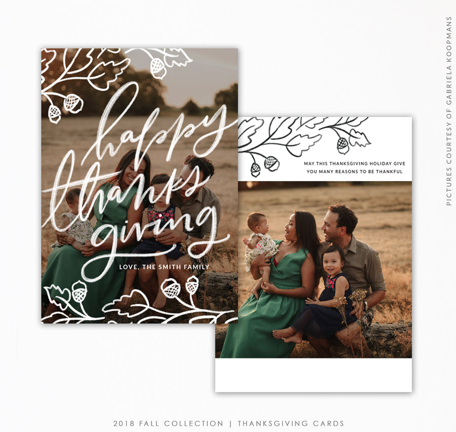 Thanksgiving Card Template | Fall branches