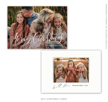 Christmas 5x7 Photo Card | Christmas Glitter