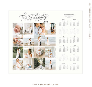 8x10 | 2020 calendar template | Memories board