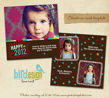 Holiday Photocard Template | Sweet wishes
