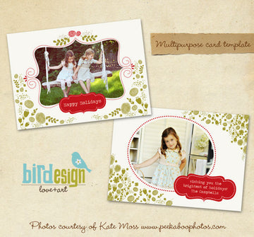 Holiday Photocard | Green Garden