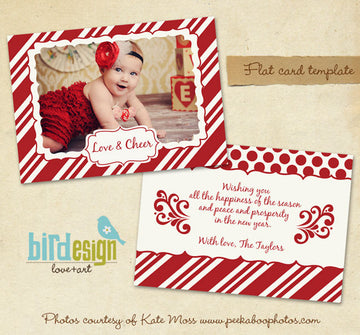Holiday Photocard Template | Be happy