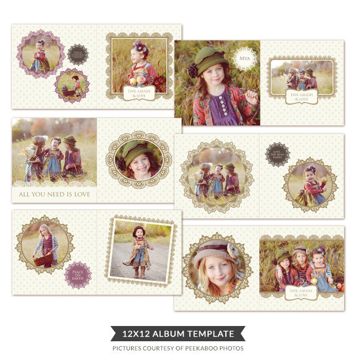 Happy Friends album |  12x12 Album template