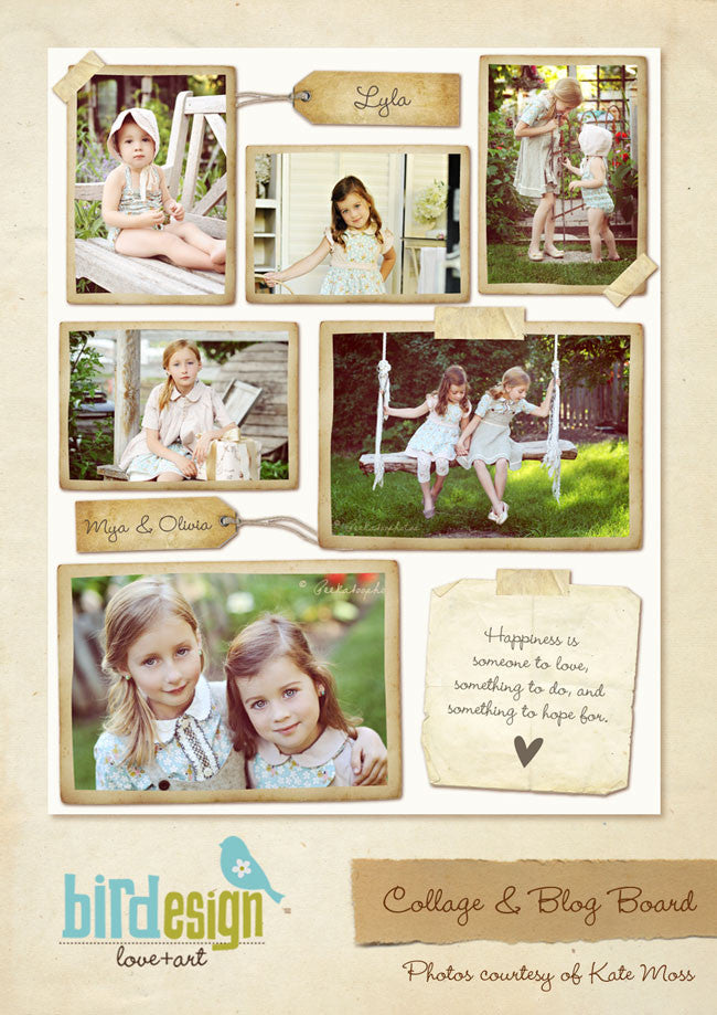 16x20 collage & blog board | Vintage memories