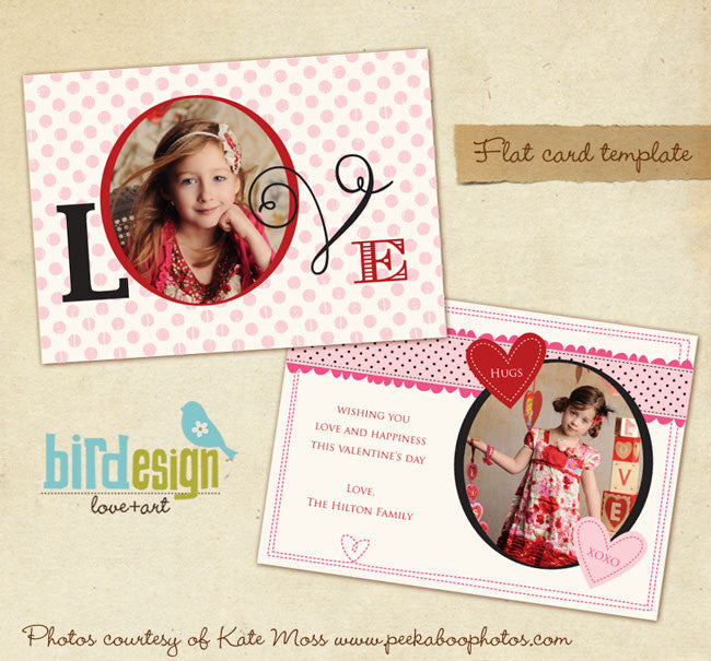 Valentine Photocard Template | Romantic dots