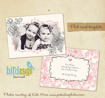 Valentine Photocard Template | Gardens