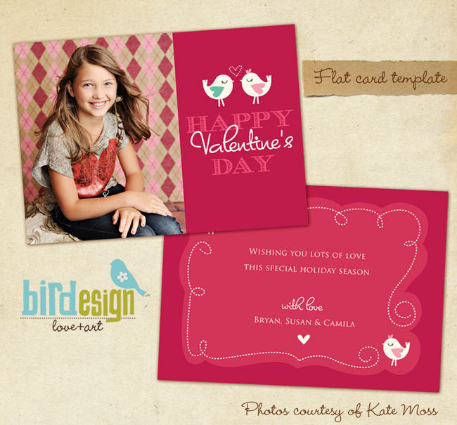 Valentine Photocard Template | Little lovers