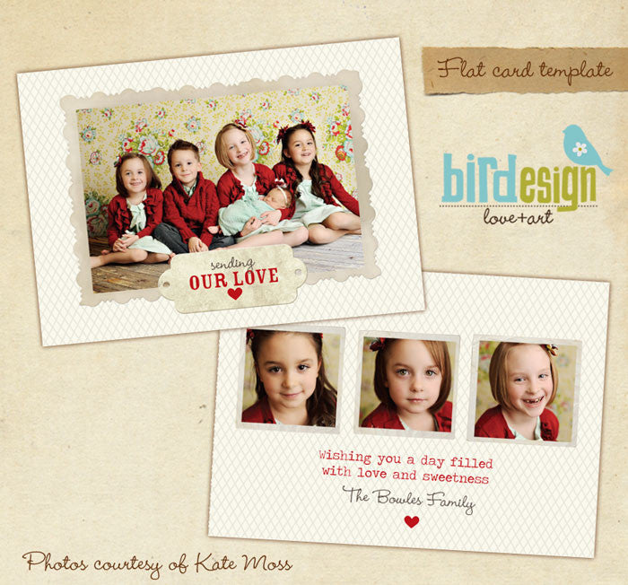 valentine photo card template, templates for photographers
