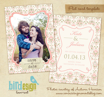 Save the date digital template for photographers
